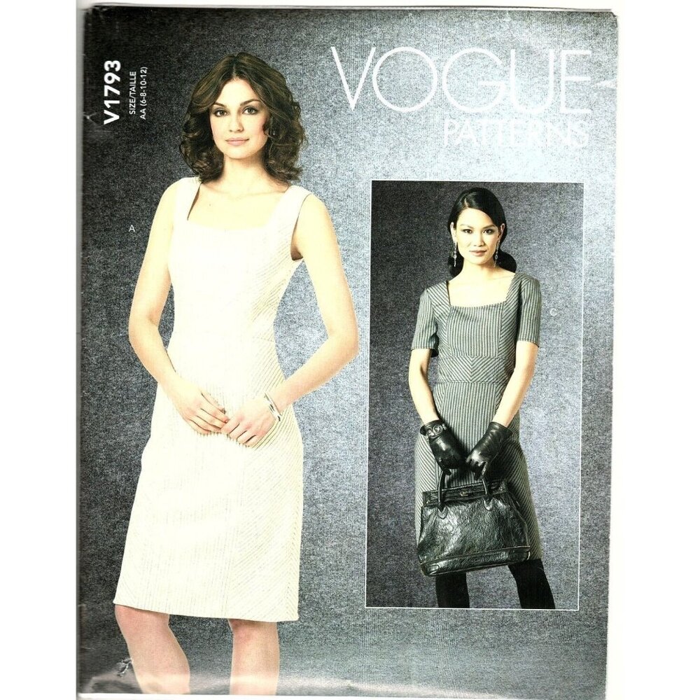 Vogue V1793 Misses 6 to 12 Rachel Comey Fitted Dress Easy UNCUT Sewing Pattern